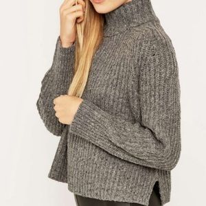 Urban Outfitters Chunky Grey Knit Turtleneck